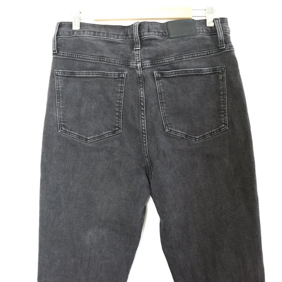 MADEWELL Classic Straight High Rise Denim Jean : Black 31 W Sz 10 - 12 - Picture 5 of 14